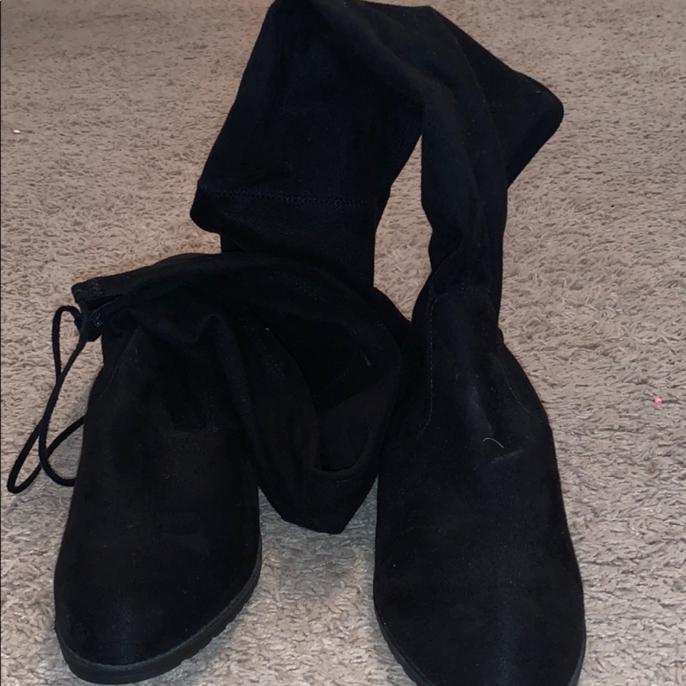 Black over the knee boots